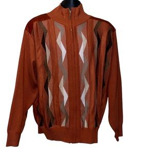 MICHAEL IRVIN ‘88’ Textured Zip Cardigan Sweater~NWT~sz M